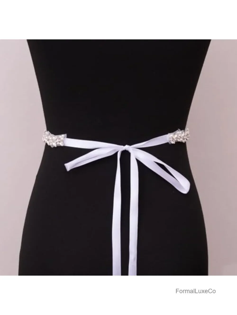 Handmade Beaded Rhinestone Pearl Wedding Belt Sash for Bride